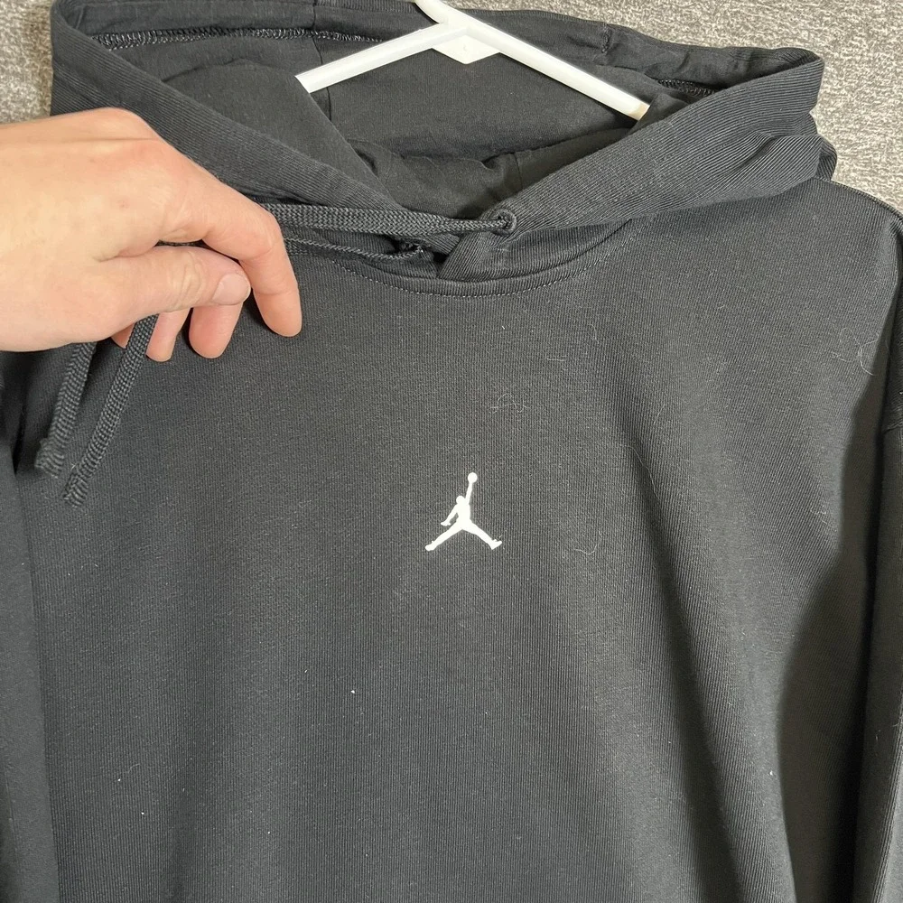 Jordan Sport Hoodie Crossover Mens M Black Dri-FIT‎ Jumpman Pullover Sweatshirt